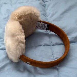 Faux Fur Earmuffs in Cream and Brown